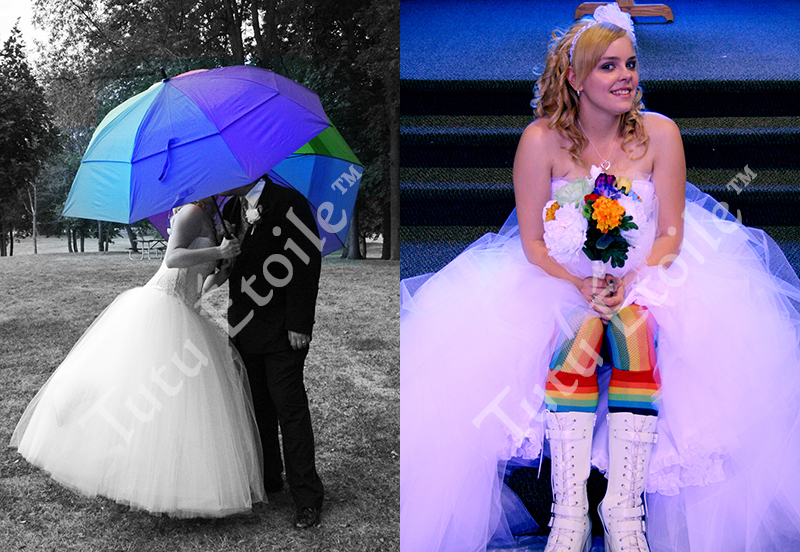 Wedding Skirt, 8 layers and Leah’s Rainbow tights