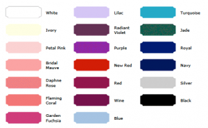 Fabric and Color Chart - Tutu Étoile